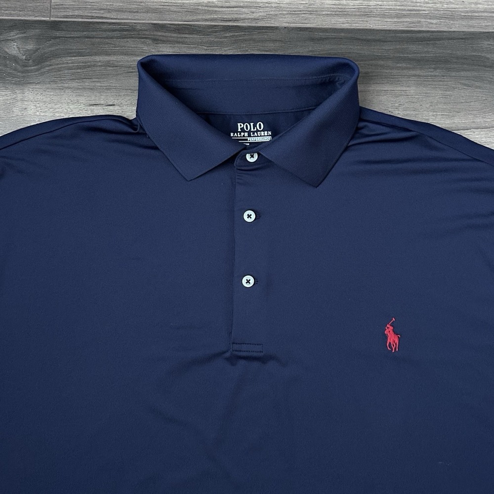 Polo Ralph Lauren Performance Polo Shirt Mens 1XB Navy Golf Activewear